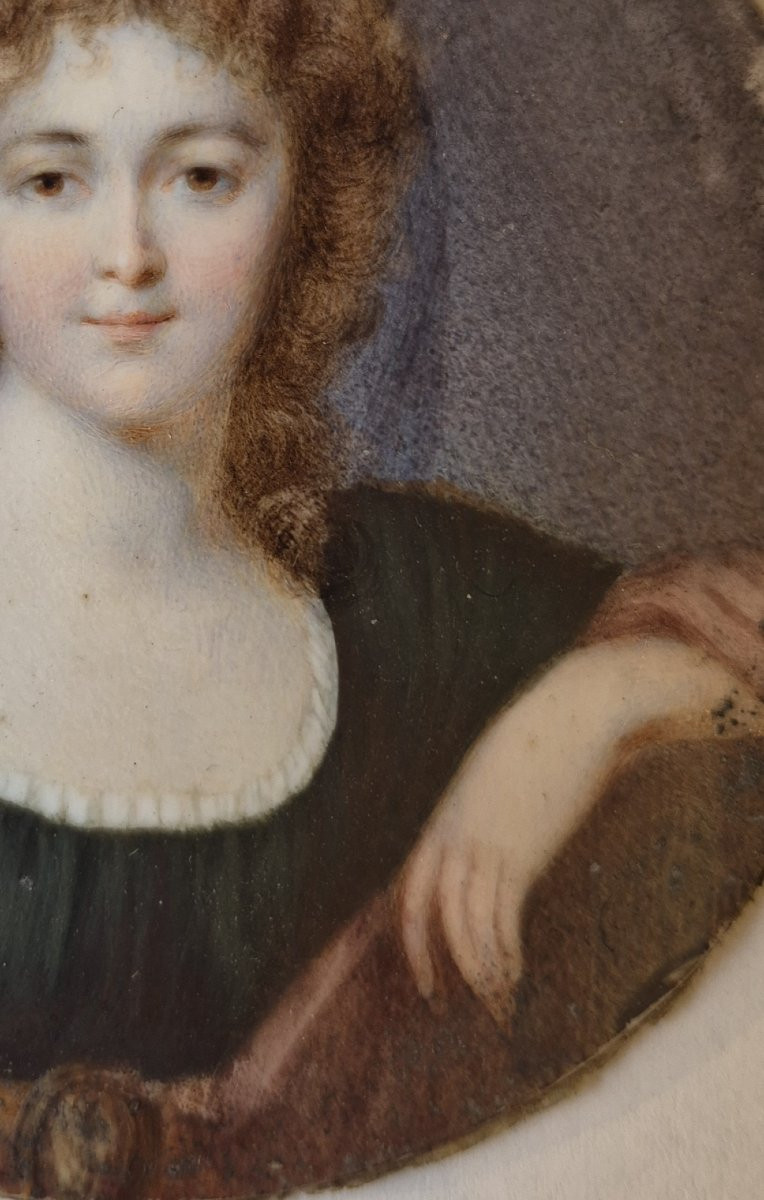 French School, Late 18th Century, Circle Of François Dumont, Portrait Of A Woman-photo-3