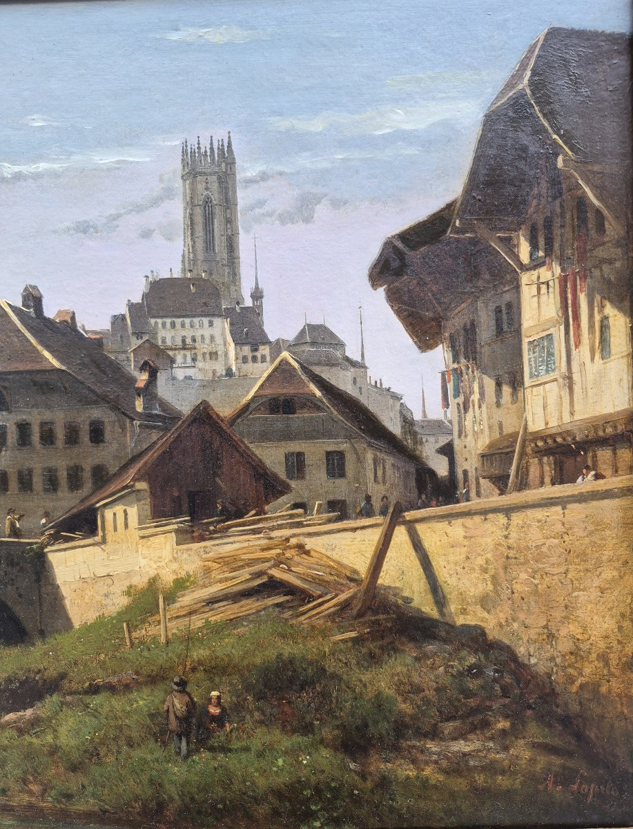 Louis-Auguste Lapito (1803-1874), Vue de la cathédrale de Fribourg, salon de 1831-photo-4