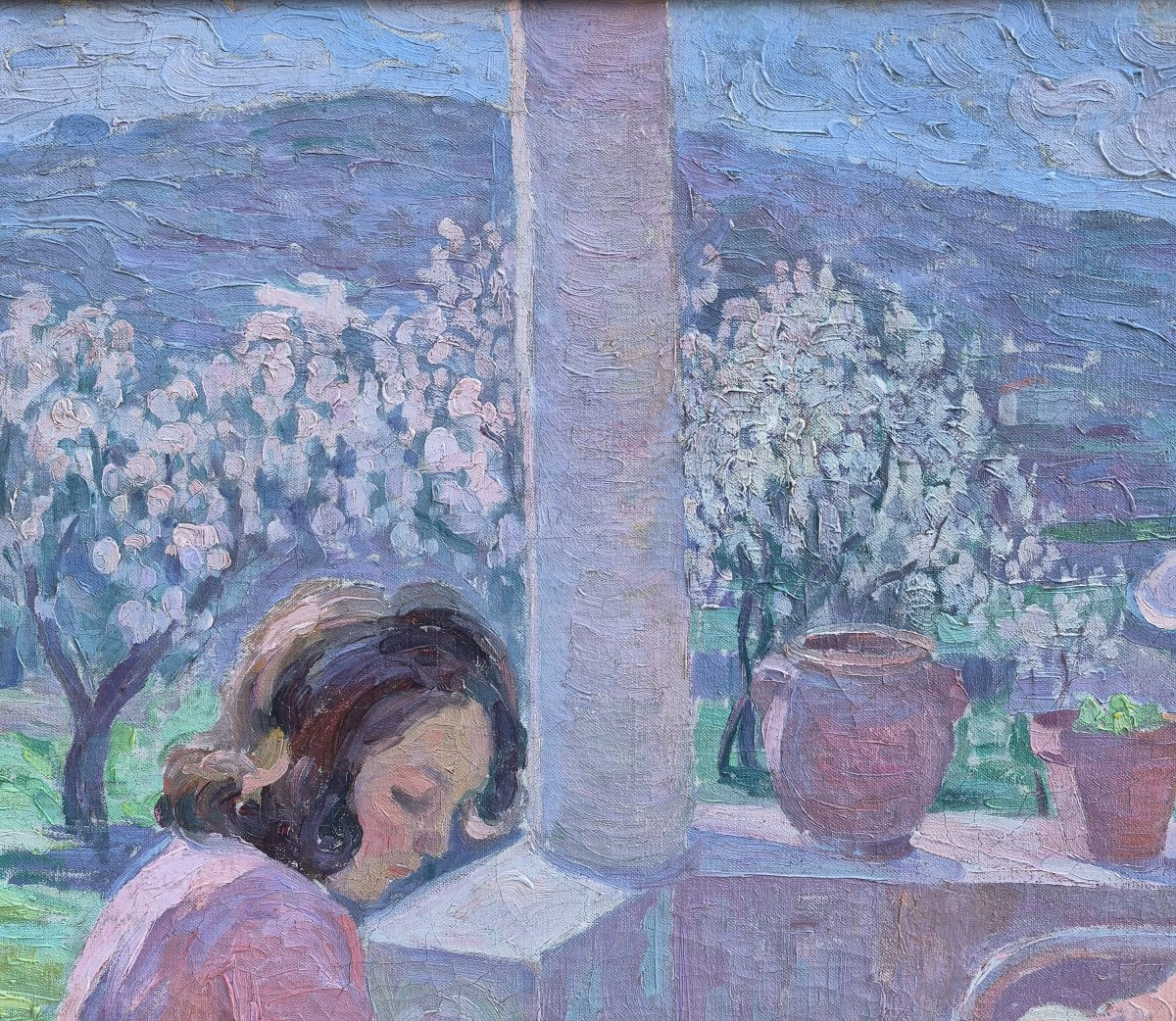 Blanche-Augustine Camus (1884–1968), Femme et enfant devant les hauteurs de Saint Tropez-photo-4