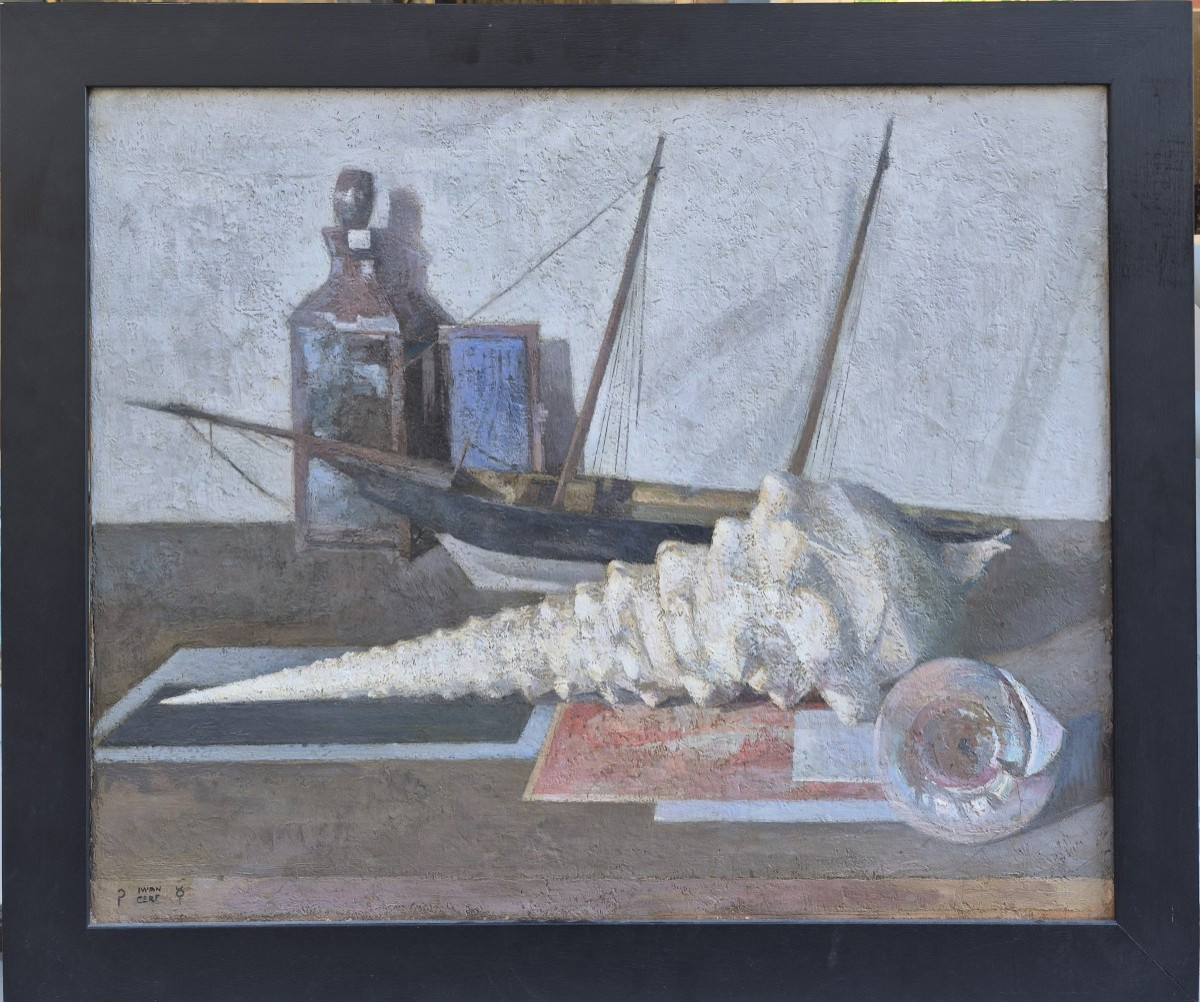 Iwan Cerf (1883-1963), Still Life With Boat And Shells, Freemasonry