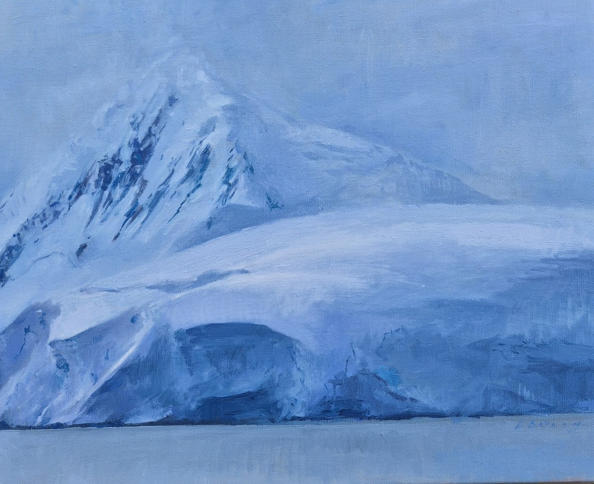 Luc Bernay (Né en 1993), Banquise et glacier, huile-photo-3