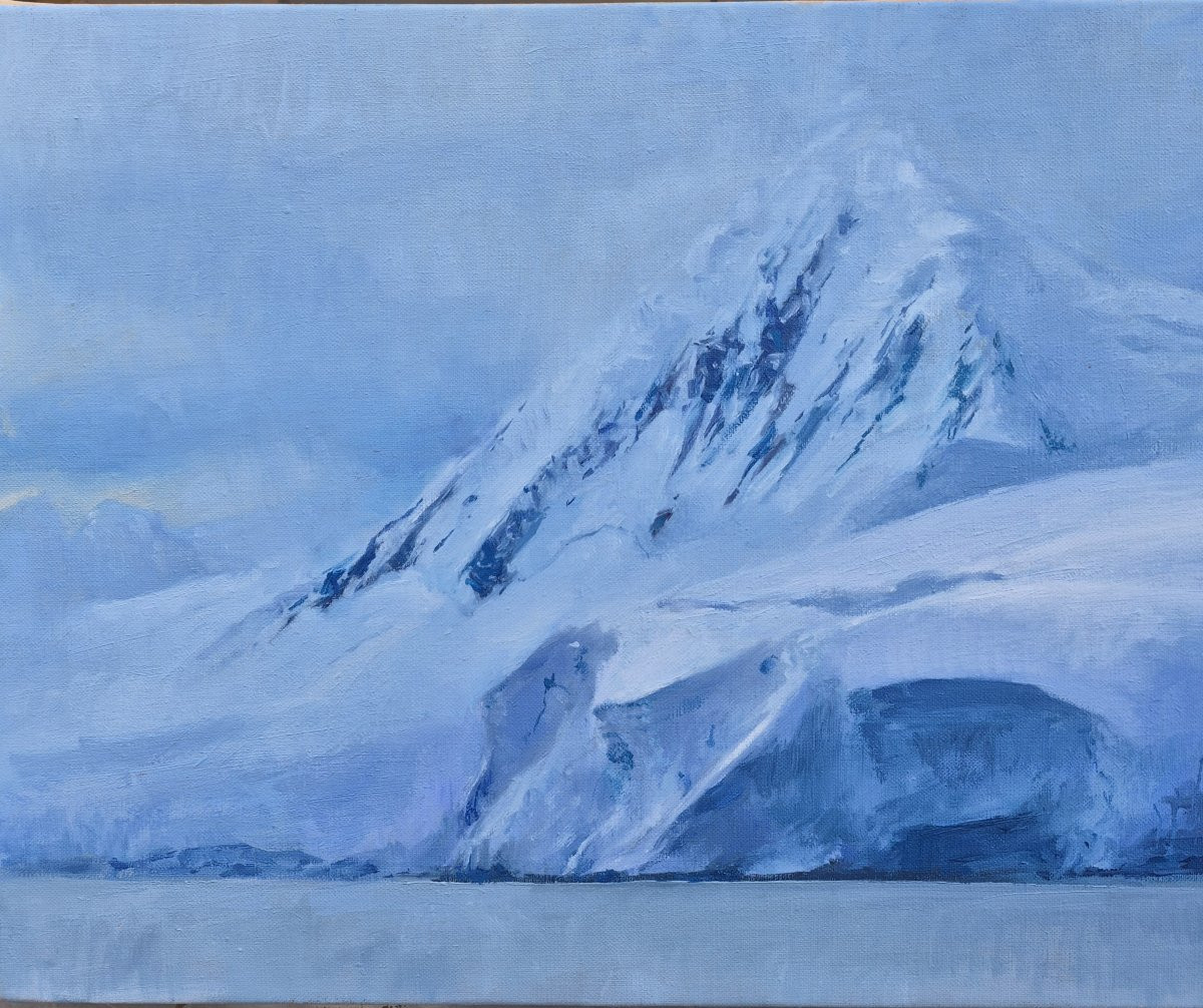 Luc Bernay (Né en 1993), Banquise et glacier, huile-photo-4