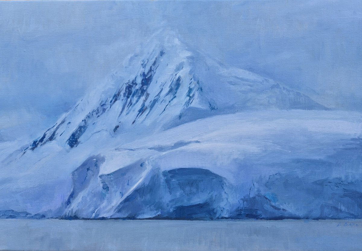 Luc Bernay (Né en 1993), Banquise et glacier, huile-photo-1