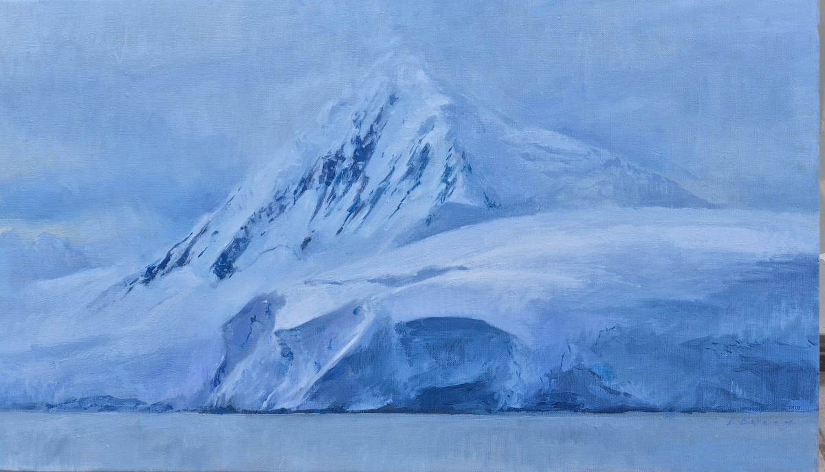 Luc Bernay (Né en 1993), Banquise et glacier, huile