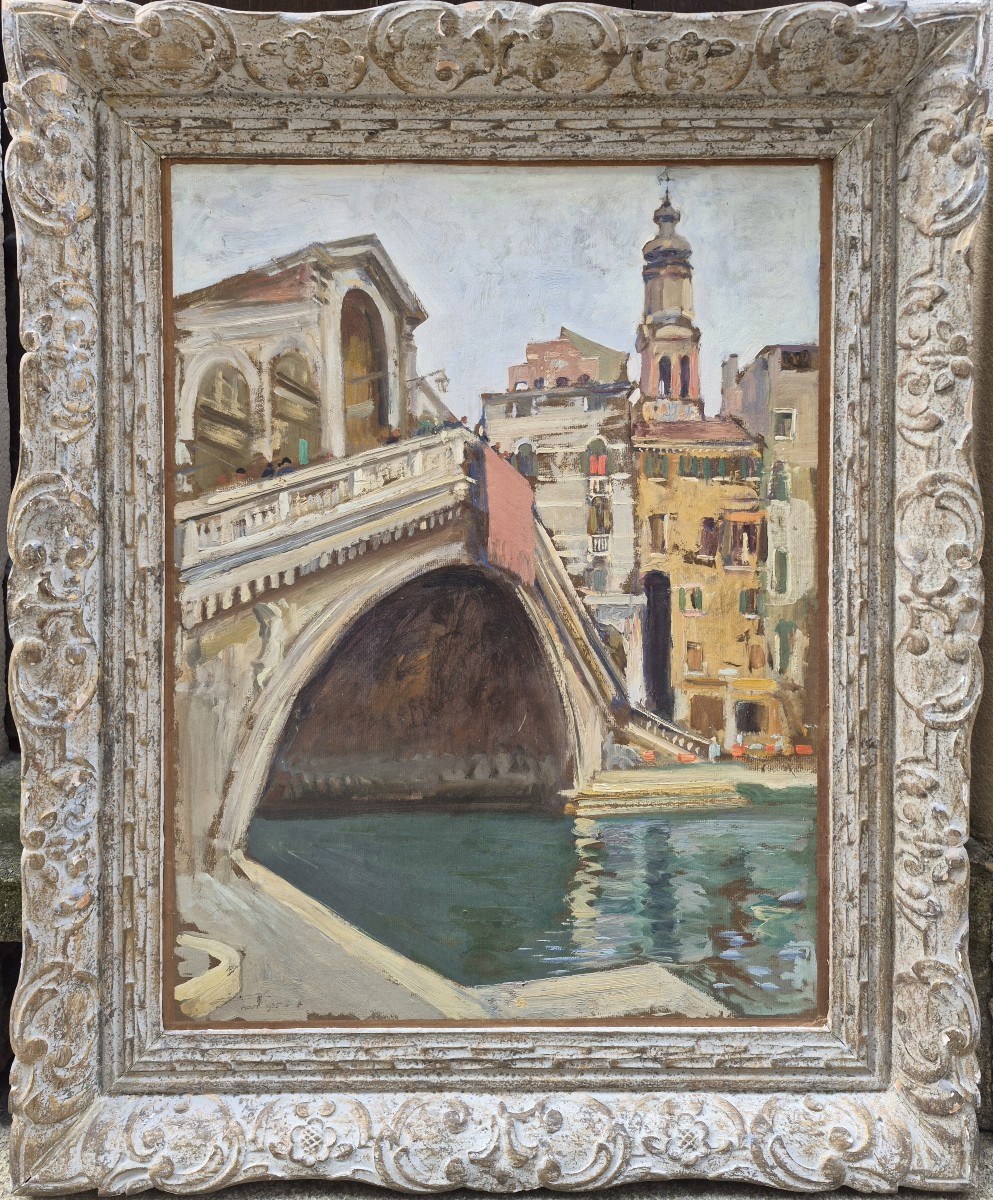 Lucien Jonas (1880-1947), le pont du Rialto à Venise
