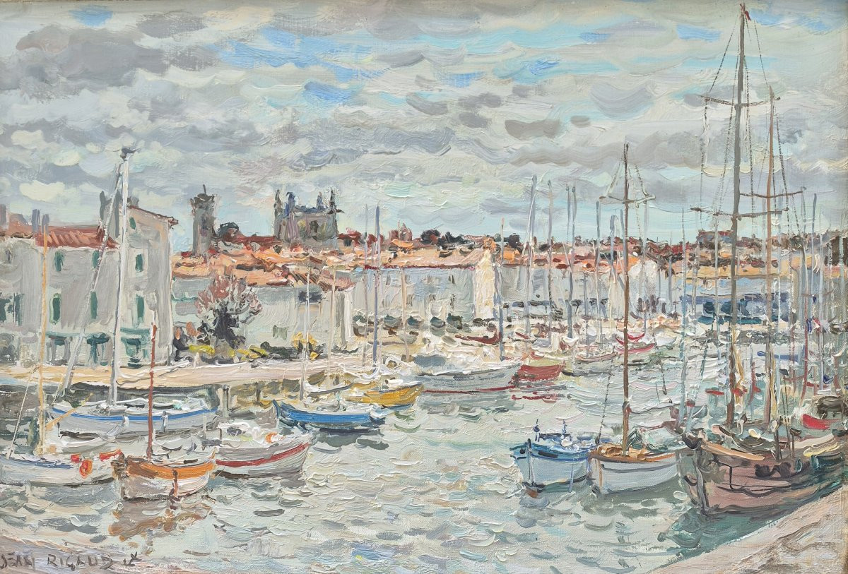 Jean Rigaud (1912-1999) - Ile De Ré, The Marina Of Saint Martin-photo-2