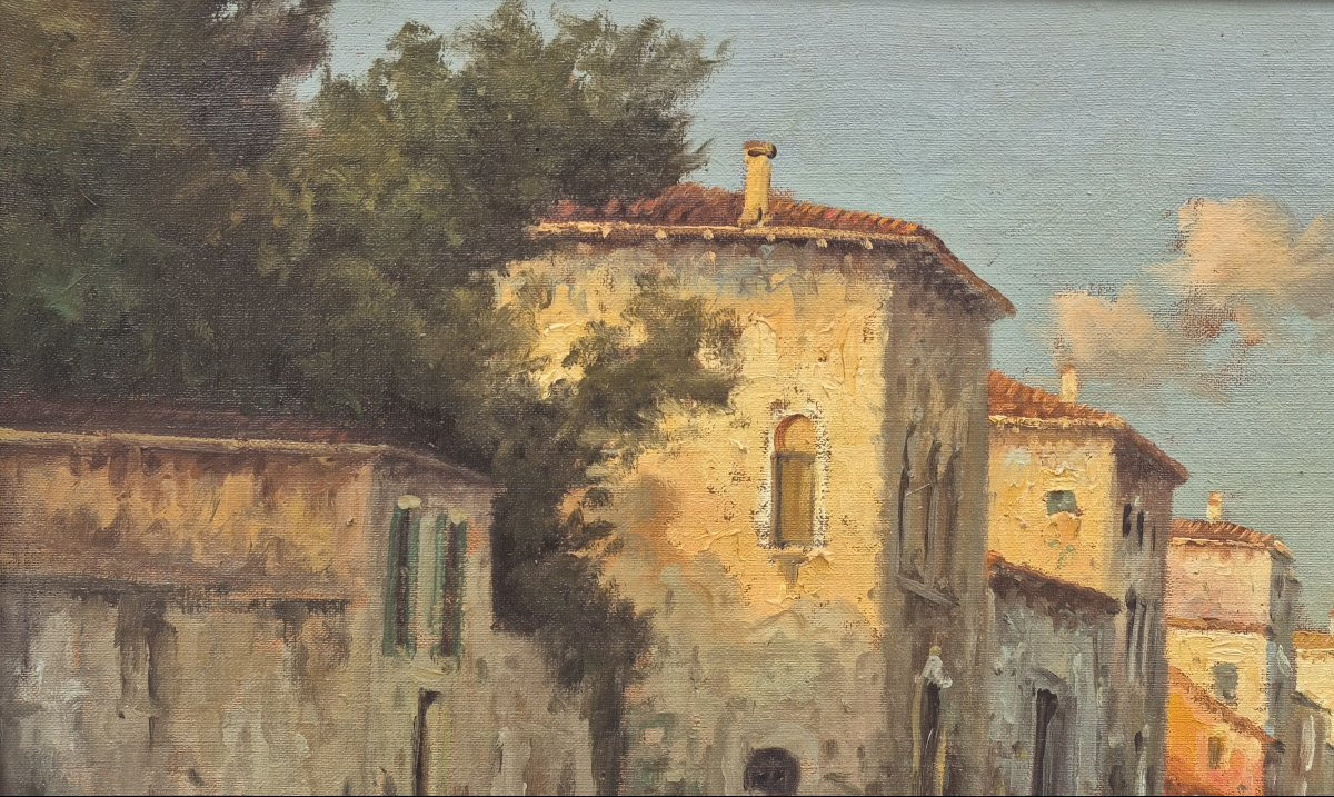 Darcel (20th Century), View Of Venice With Gondola-photo-3