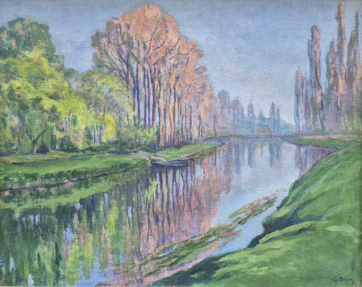 Achille Bron (1867-1949), Vallée de la Charente dans la commune de Taillebourg-photo-2