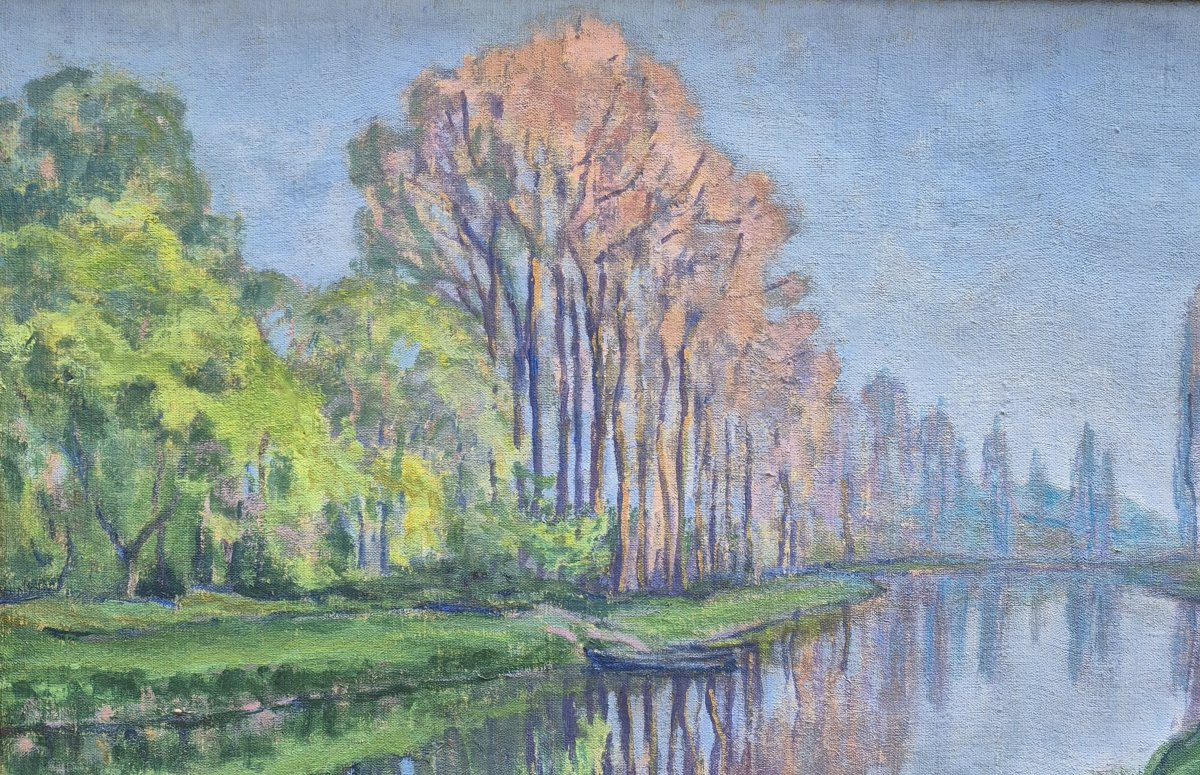 Achille Bron (1867-1949), Vallée de la Charente dans la commune de Taillebourg-photo-3