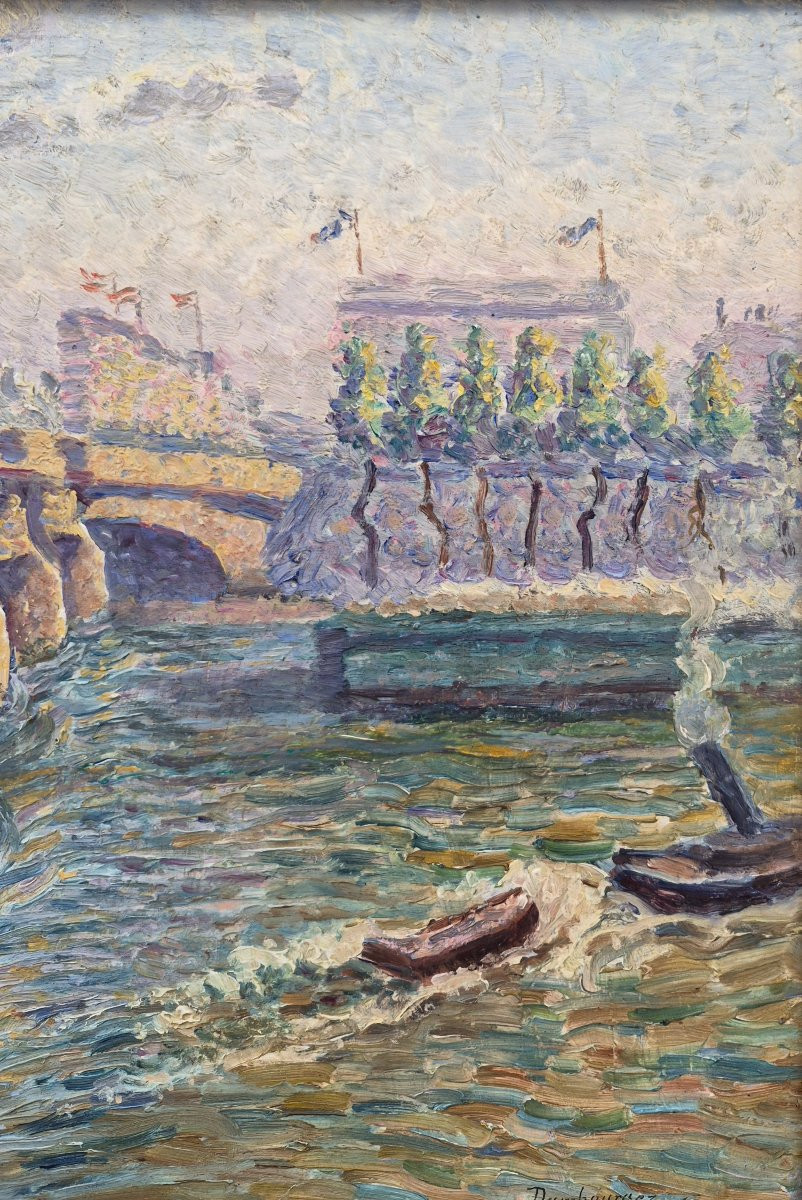 Edouard Jean DAMBOURGEZ (1844-1931) Le Pont Neuf et la Samaritaine-photo-2
