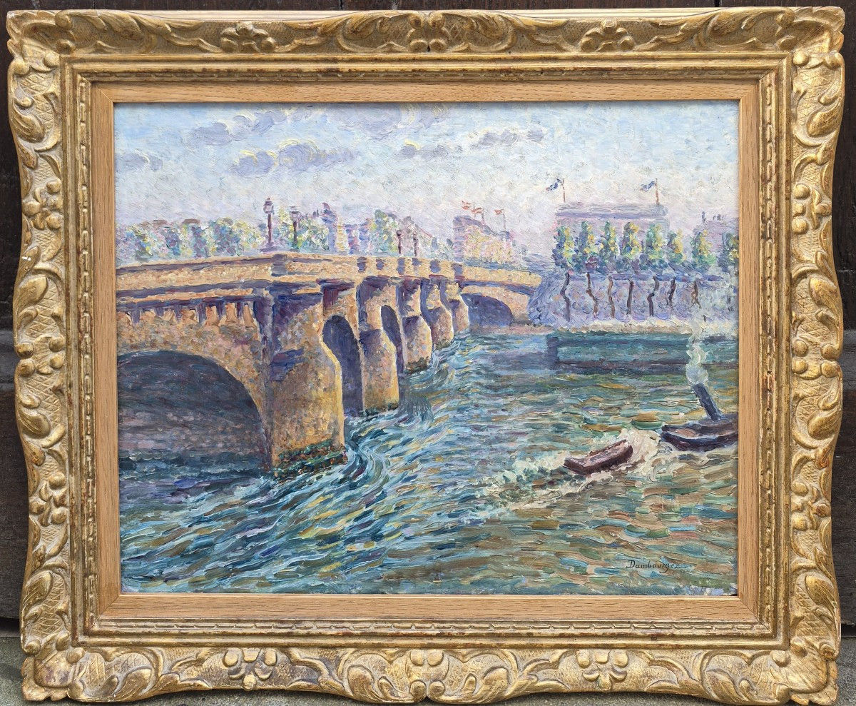 Edouard Jean DAMBOURGEZ (1844-1931) Le Pont Neuf et la Samaritaine