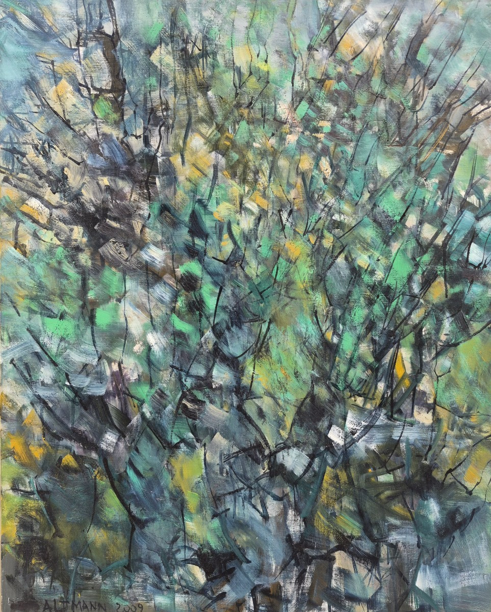 Gérard Altmann (1923-2012), arborescence, huile 2009