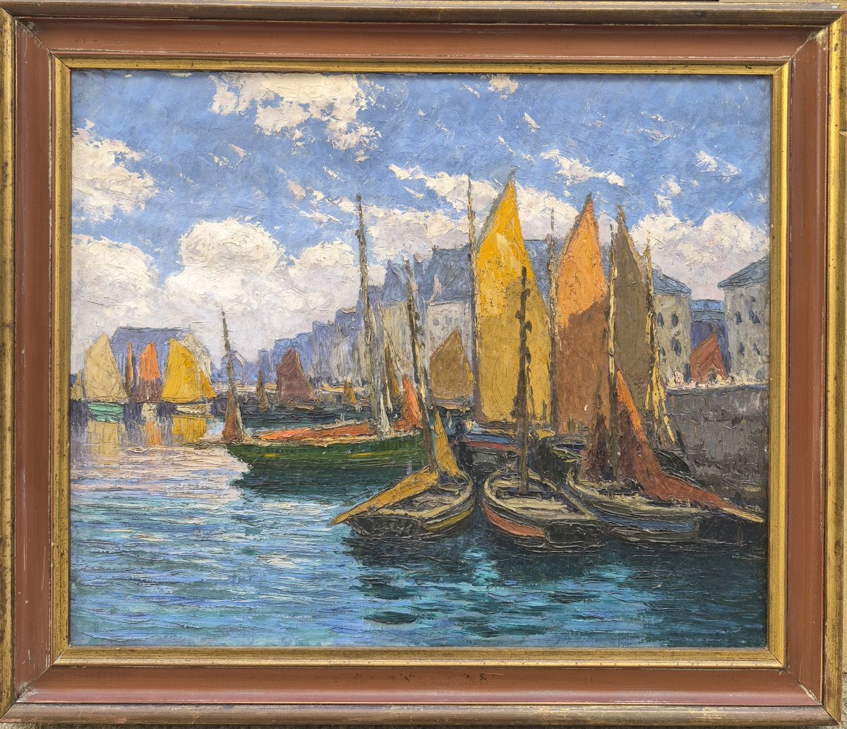 20th Century French School, The Port Of Le Croisic (?)-photo-2