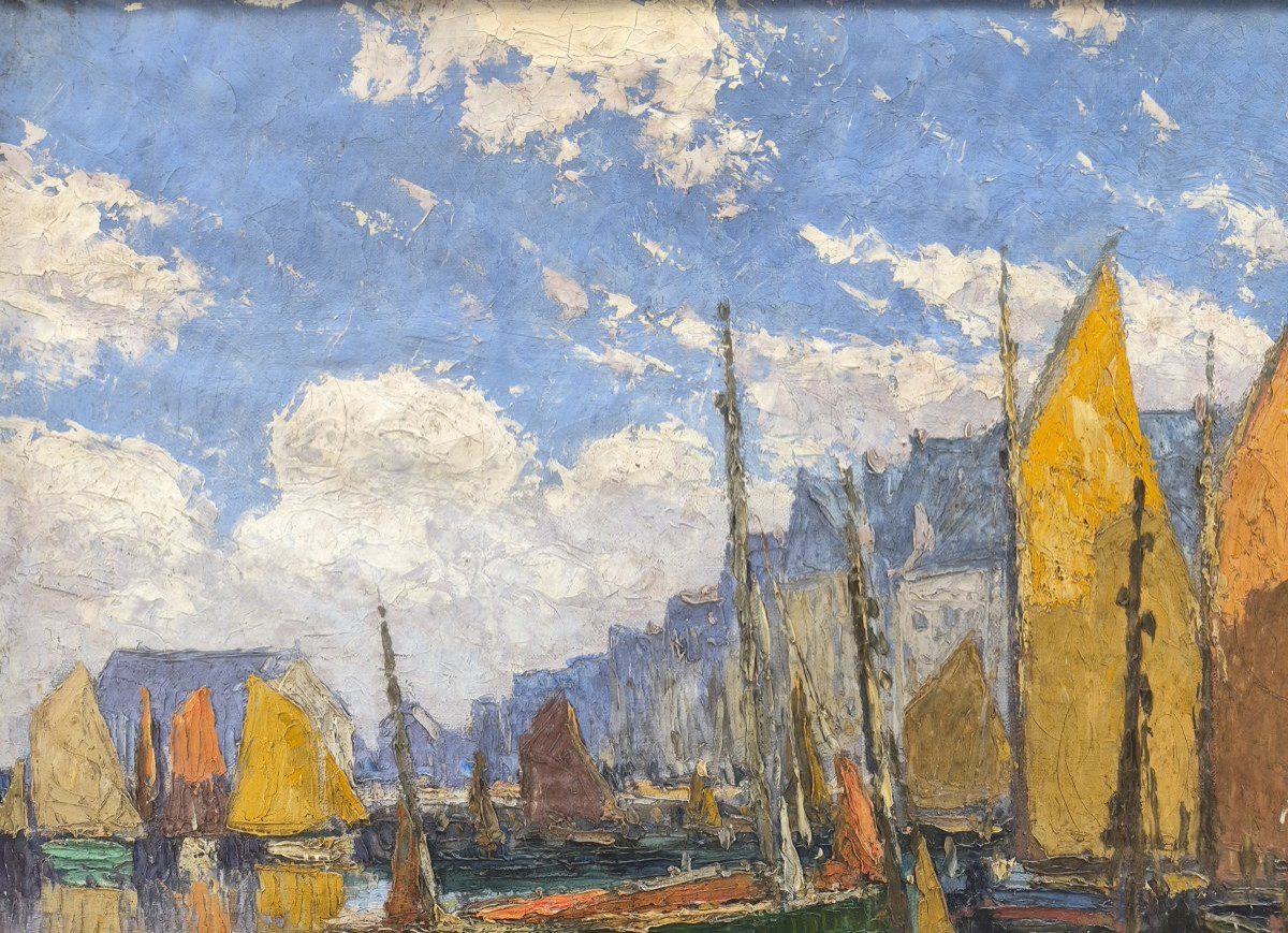 20th Century French School, The Port Of Le Croisic (?)-photo-3