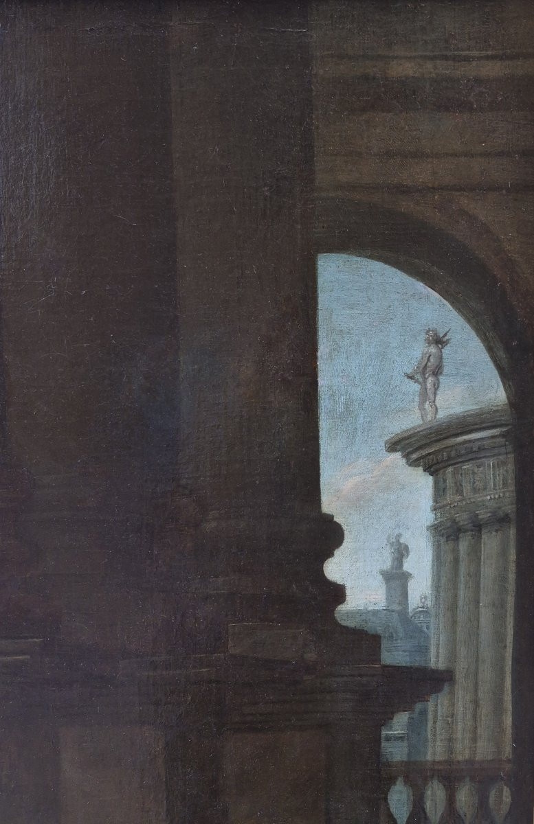 Ecole Française du XVIIIème signée et datée, Vestale entretenant le feu sacré-photo-4