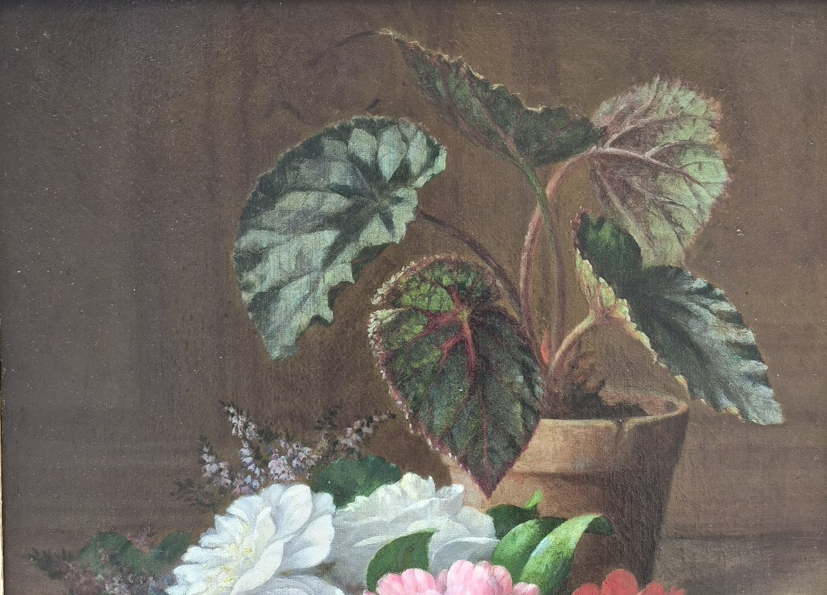 Adolphe Roger (1800-1880), Still Life With Bouquet Of Flowers-photo-4
