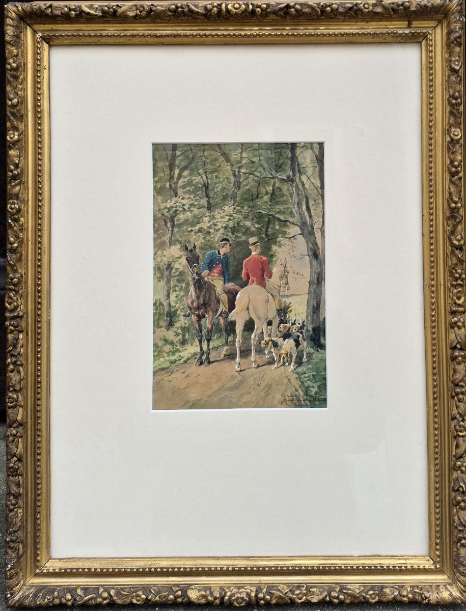 Charles de Condamy (1847-1913), Veneurs et chiens de chasse à Bouillancourt en Séry-photo-2