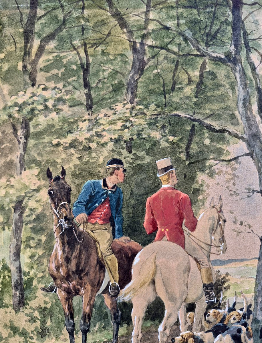 Charles de Condamy (1847-1913), Veneurs et chiens de chasse à Bouillancourt en Séry-photo-4