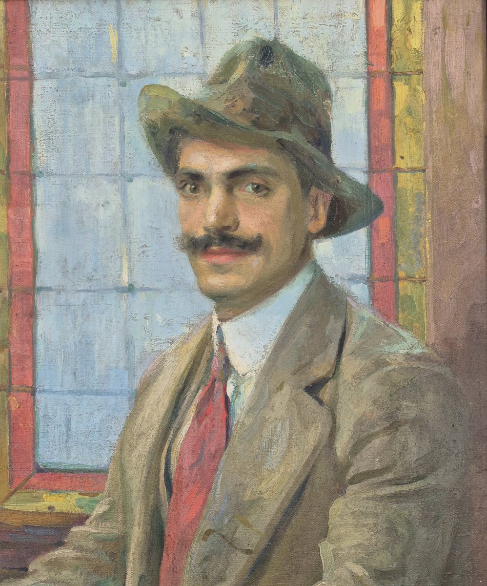 Diran Kevork Garabedian (1882-1963), Self-portrait With Hat-photo-2