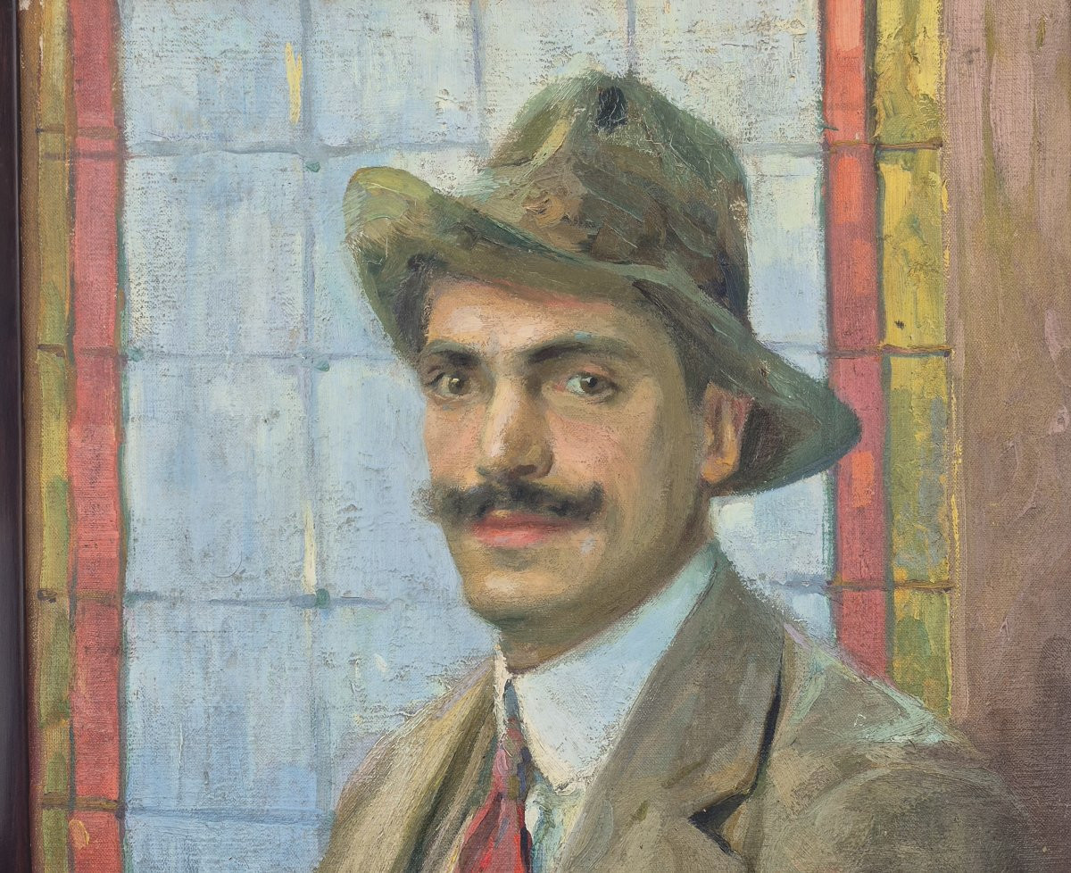 Diran Kevork Garabedian (1882-1963), Self-portrait With Hat-photo-3
