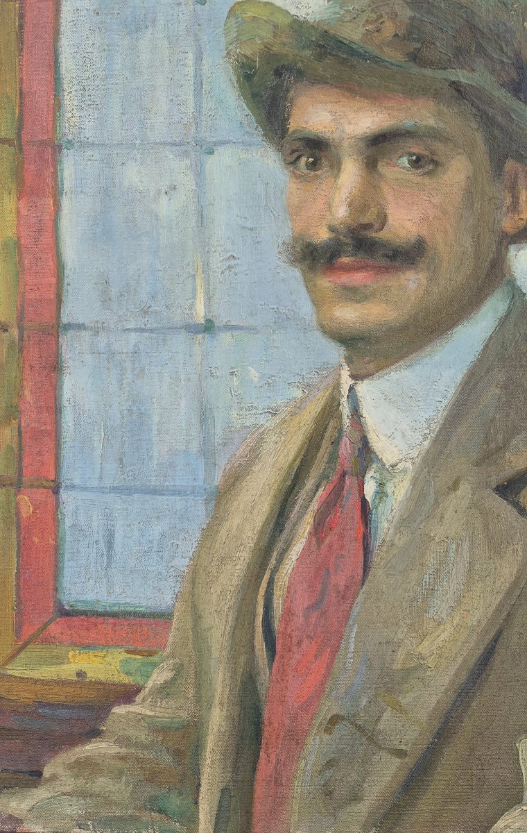 Diran Kevork Garabedian (1882-1963), Self-portrait With Hat-photo-4