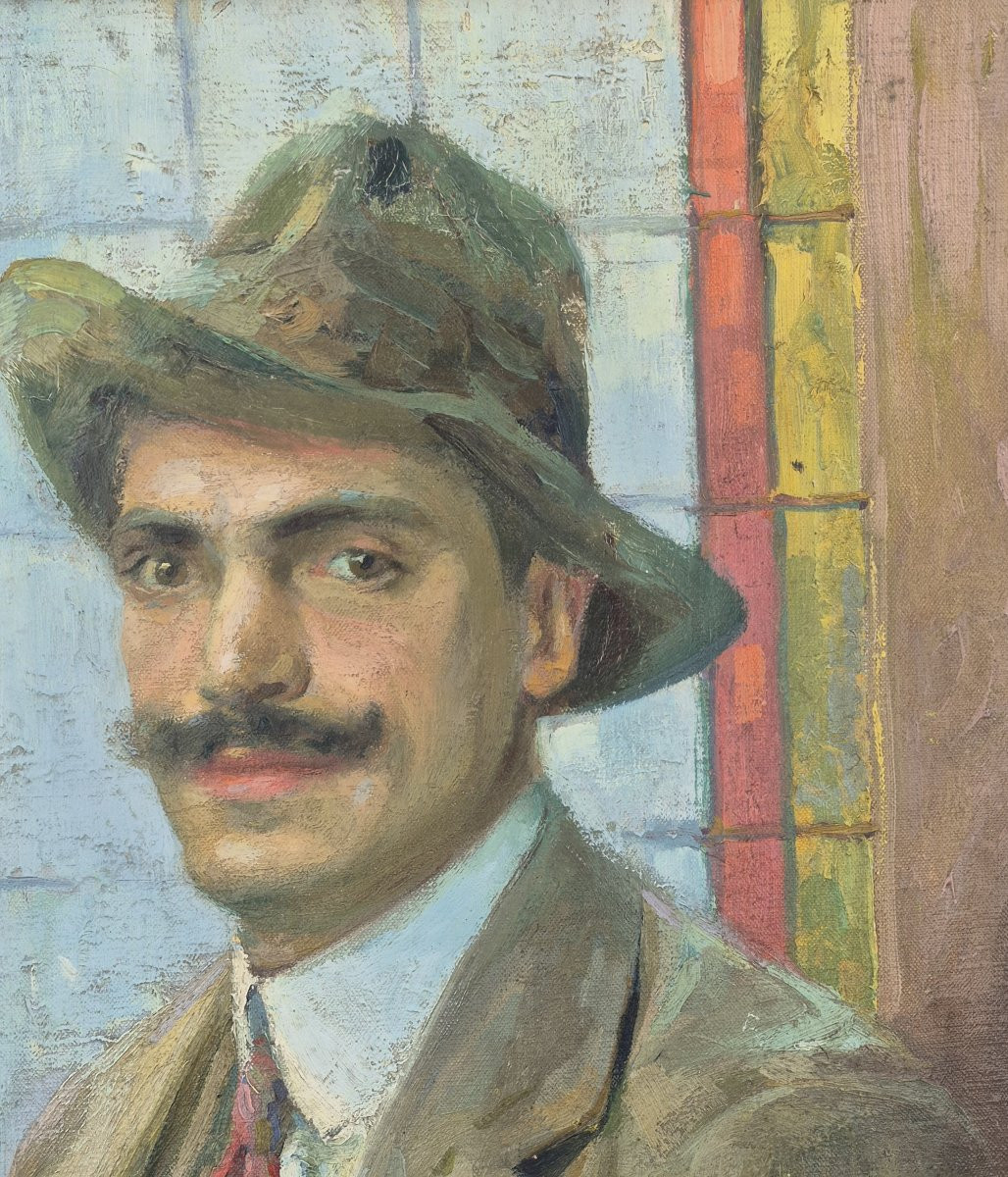 Diran Kevork Garabedian (1882-1963), Self-portrait With Hat-photo-1