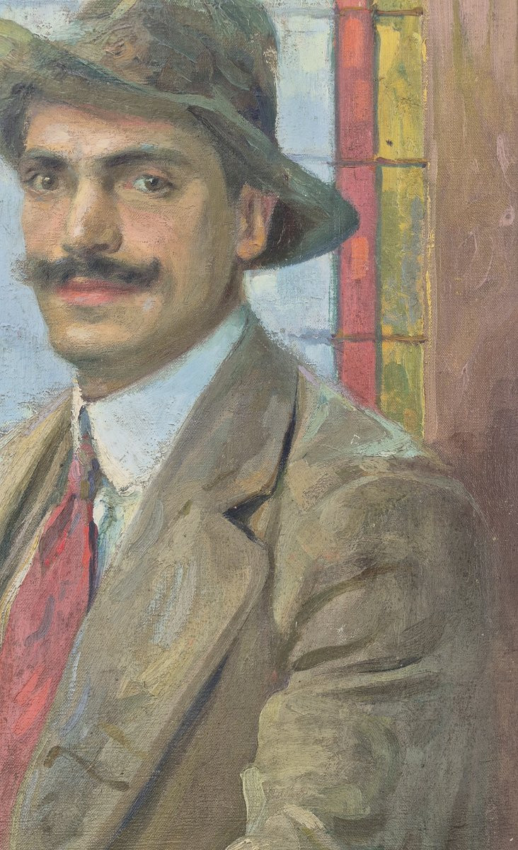 Diran Kevork Garabedian (1882-1963), Self-portrait With Hat-photo-2