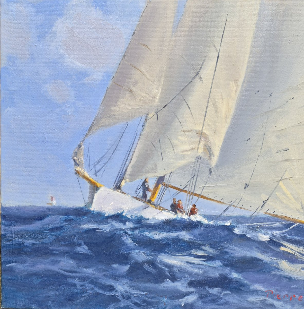 Pierre Bernay (Né en 1963), Petite voile dans le passage de la Teignouse, Belle-île, Houat -photo-3