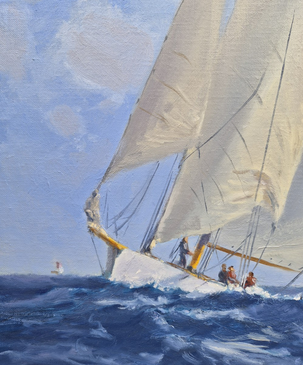 Pierre Bernay (Né en 1963), Petite voile dans le passage de la Teignouse, Belle-île, Houat -photo-1