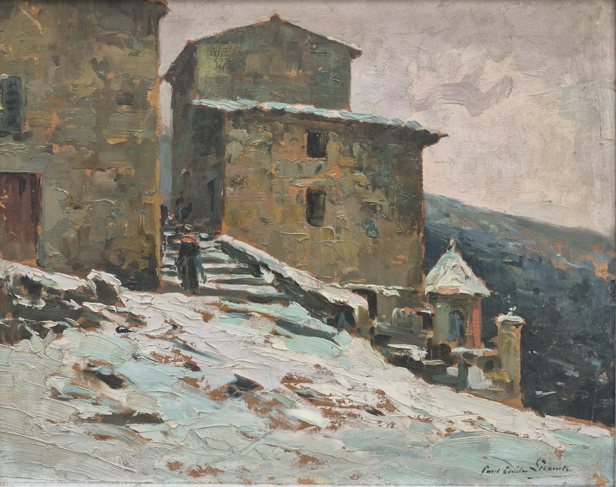 Paul Emile Lecomte (1877-1950), Paysage de neige-photo-2