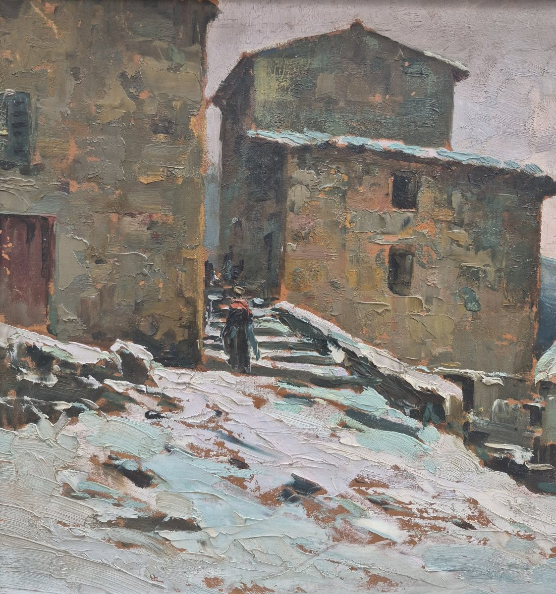 Paul Emile Lecomte (1877-1950), Paysage de neige-photo-3