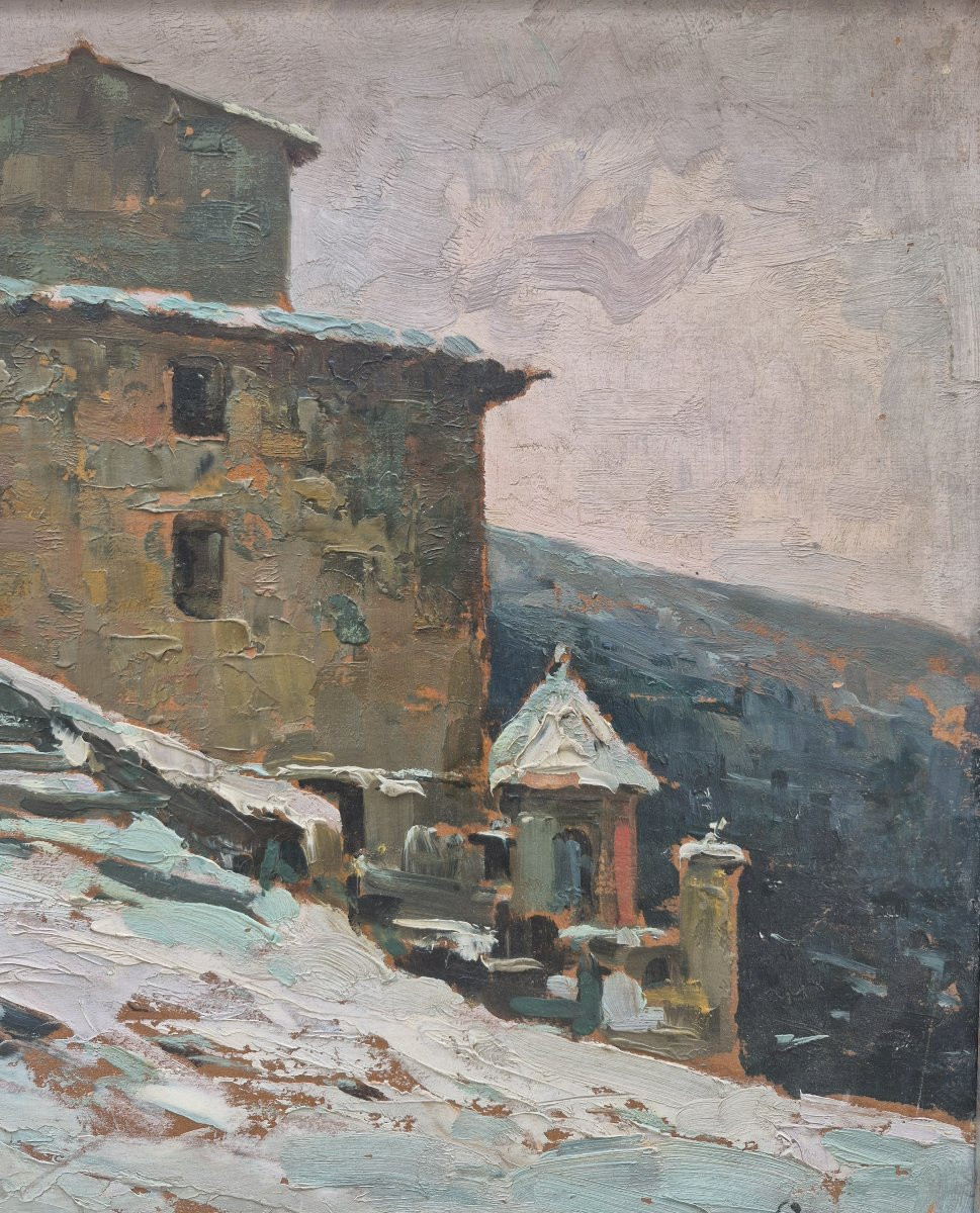 Paul Emile Lecomte (1877-1950), Paysage de neige-photo-1