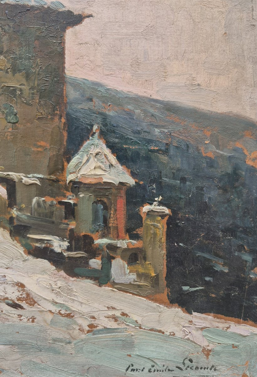 Paul Emile Lecomte (1877-1950), Paysage de neige-photo-2