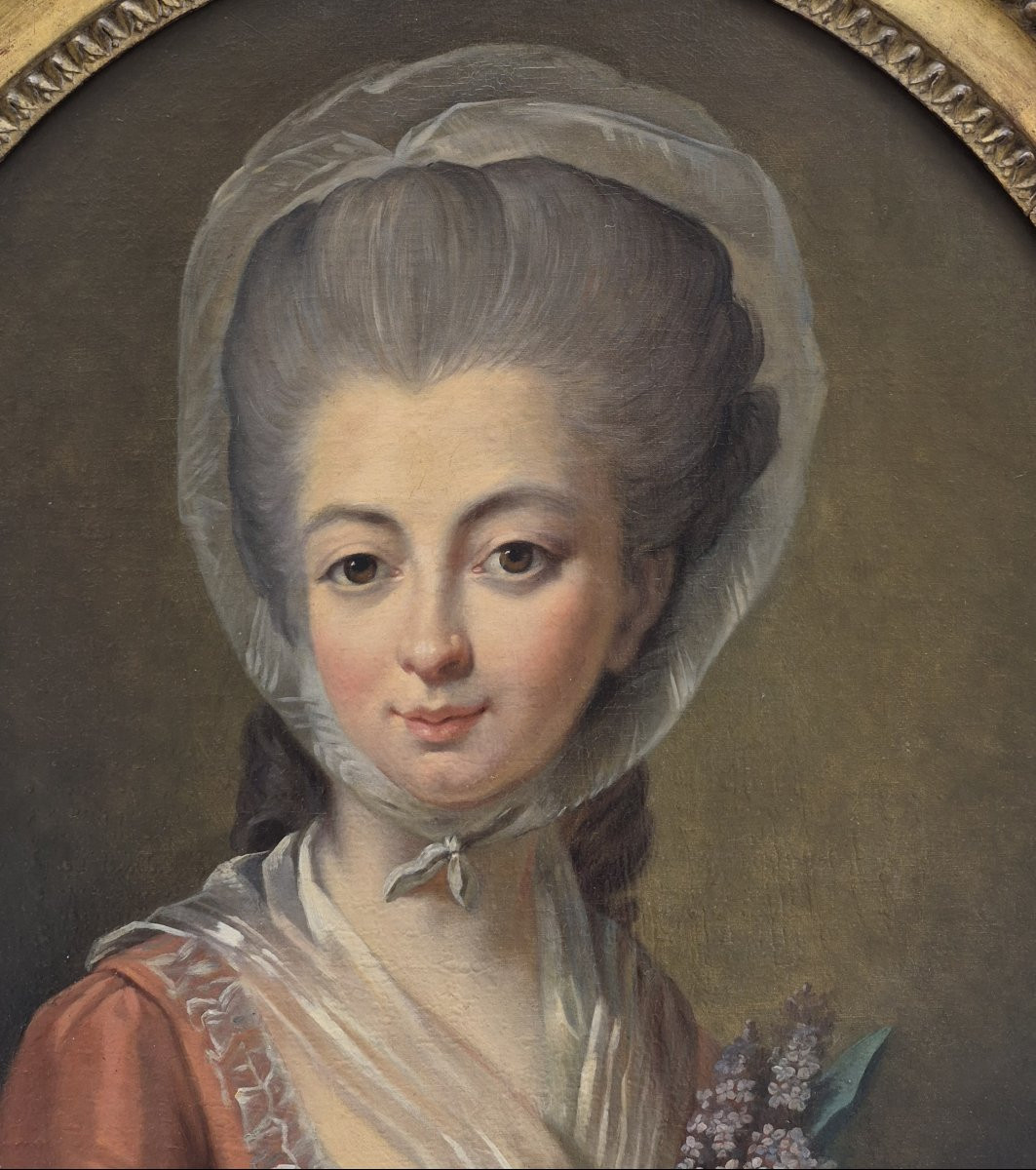 Elisabeth Vigée Le Brun (1755 1842), Follower Of, Portrait Of Madame Savalette De Magnanville-photo-3