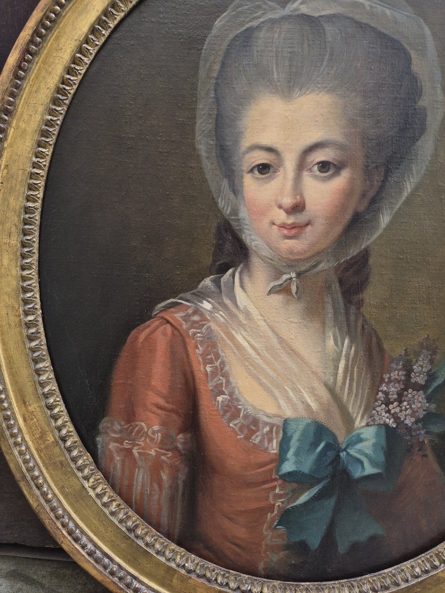 Elisabeth Vigée Le Brun (1755 1842), Follower Of, Portrait Of Madame Savalette De Magnanville-photo-1