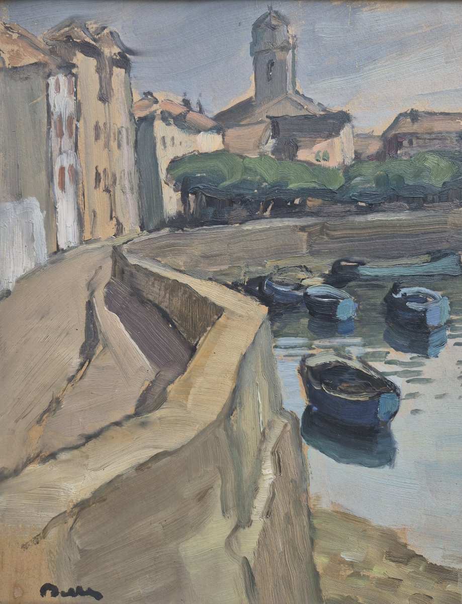 Marcel Belle (1871–1948), View Of The Port Of Ciboure-photo-1