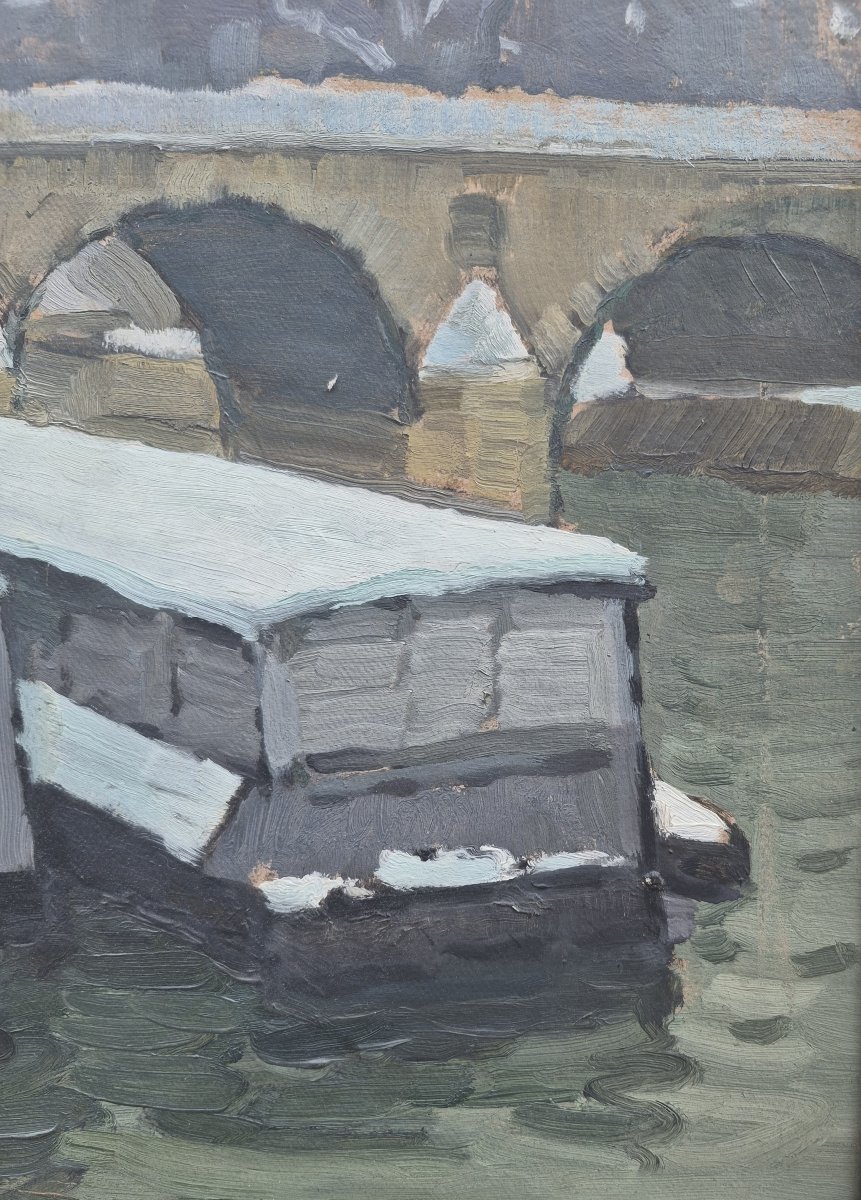 Marcel Belle (1871–1948), View Of Paris And The Pont Neuf In The Snow, Marquet-photo-2