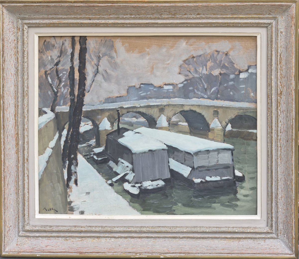Marcel Belle (1871–1948), View Of Paris And The Pont Neuf In The Snow, Marquet-photo-4