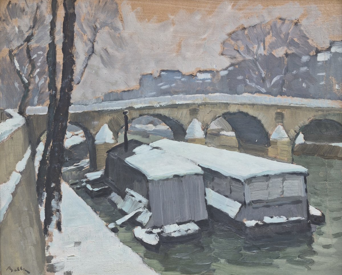 Marcel Belle (1871–1948), View Of Paris And The Pont Neuf In The Snow, Marquet