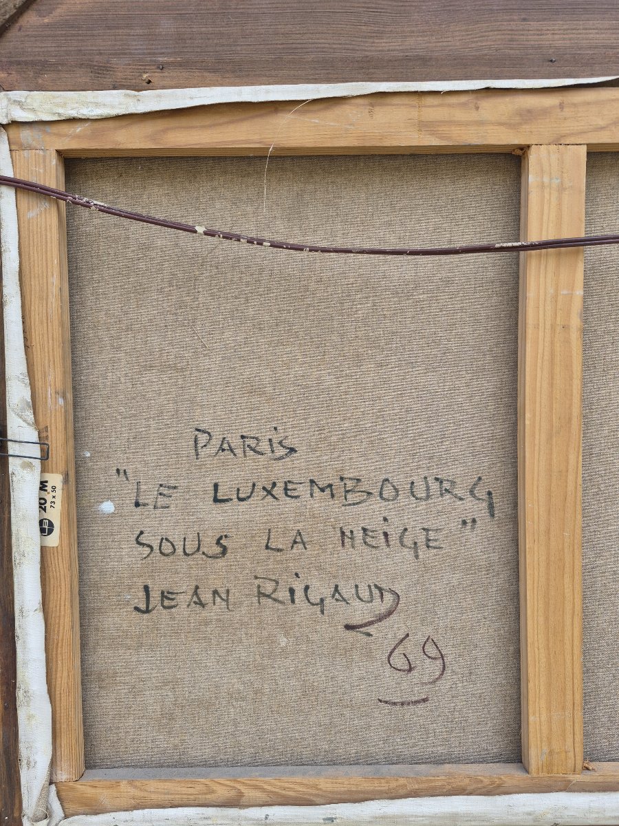 Jean Rigaud (1912-1999) - Paris le jardin du Luxembourg sous la neige, Sénat-photo-4