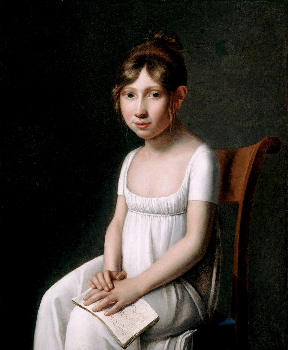 Sophie Guillemard (1780-After 1824), Rare portrait de femme au collier de perles-photo-4