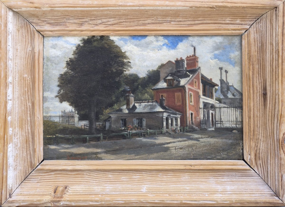 J.Callot (?), Vue présumée de la place Edouard Detaille sur le Château St Germain en Laye-photo-2