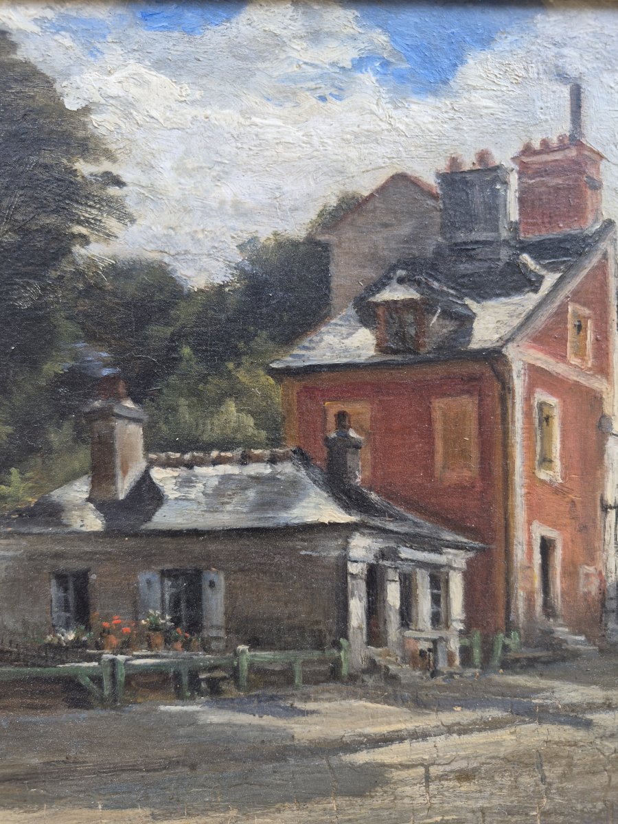 J.Callot (?), Vue présumée de la place Edouard Detaille sur le Château St Germain en Laye-photo-4