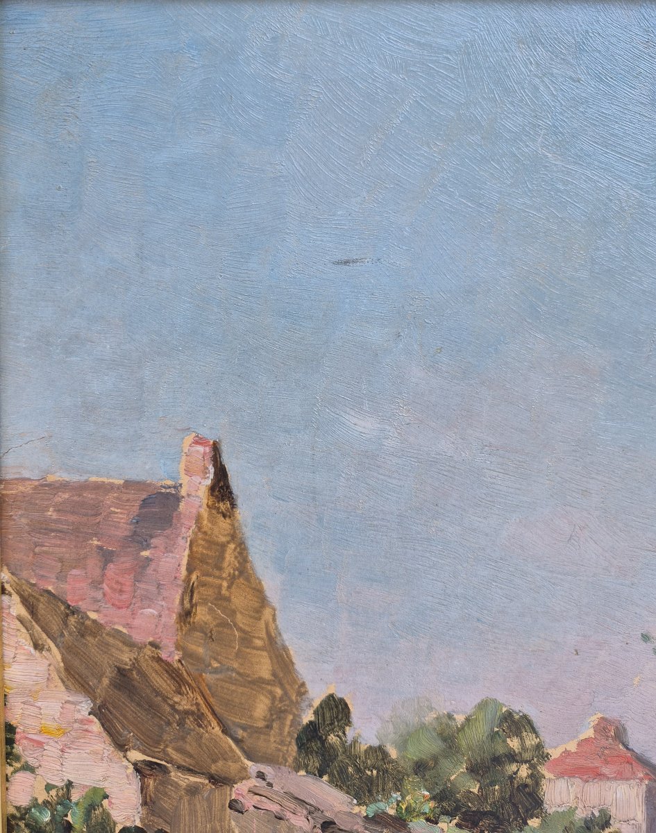 Lucie Lemonnier (1865-1950) (attribué à), vue de Village-photo-3