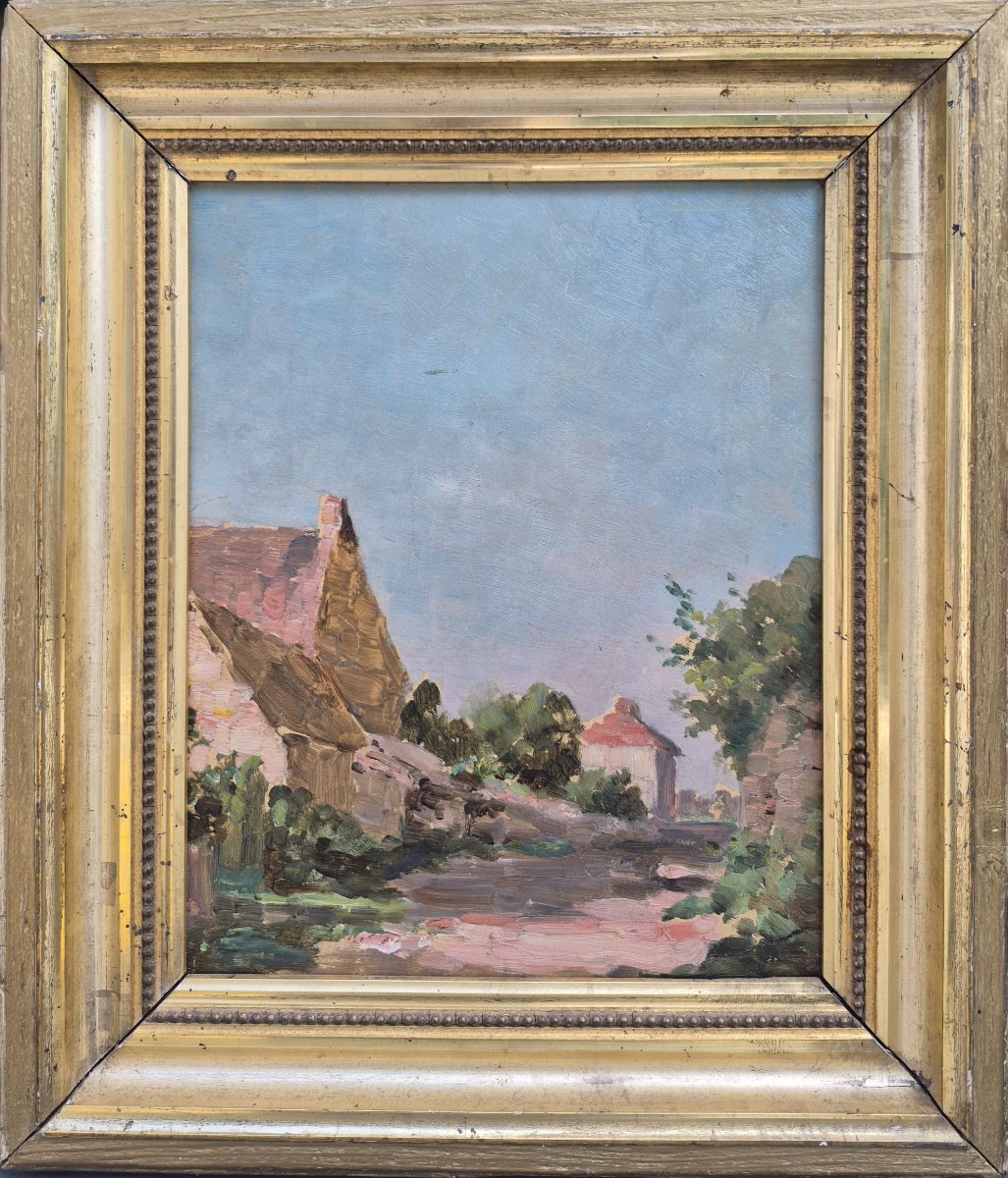 Lucie Lemonnier (1865-1950) (attribué à), vue de Village