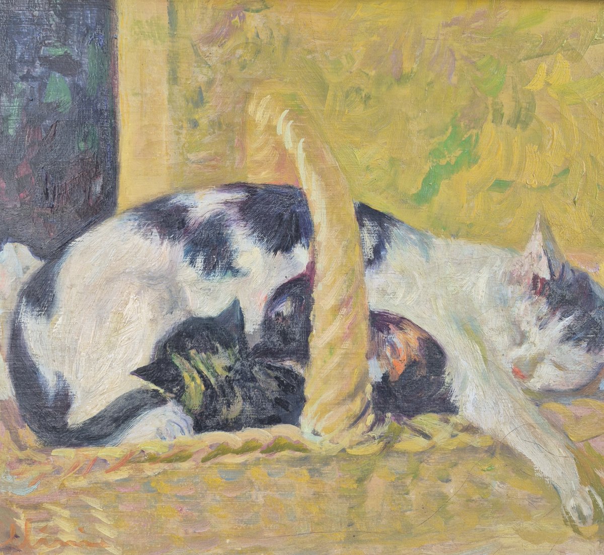 Luigi Corbellini (1901-1968), une chatte et ses petits-photo-3