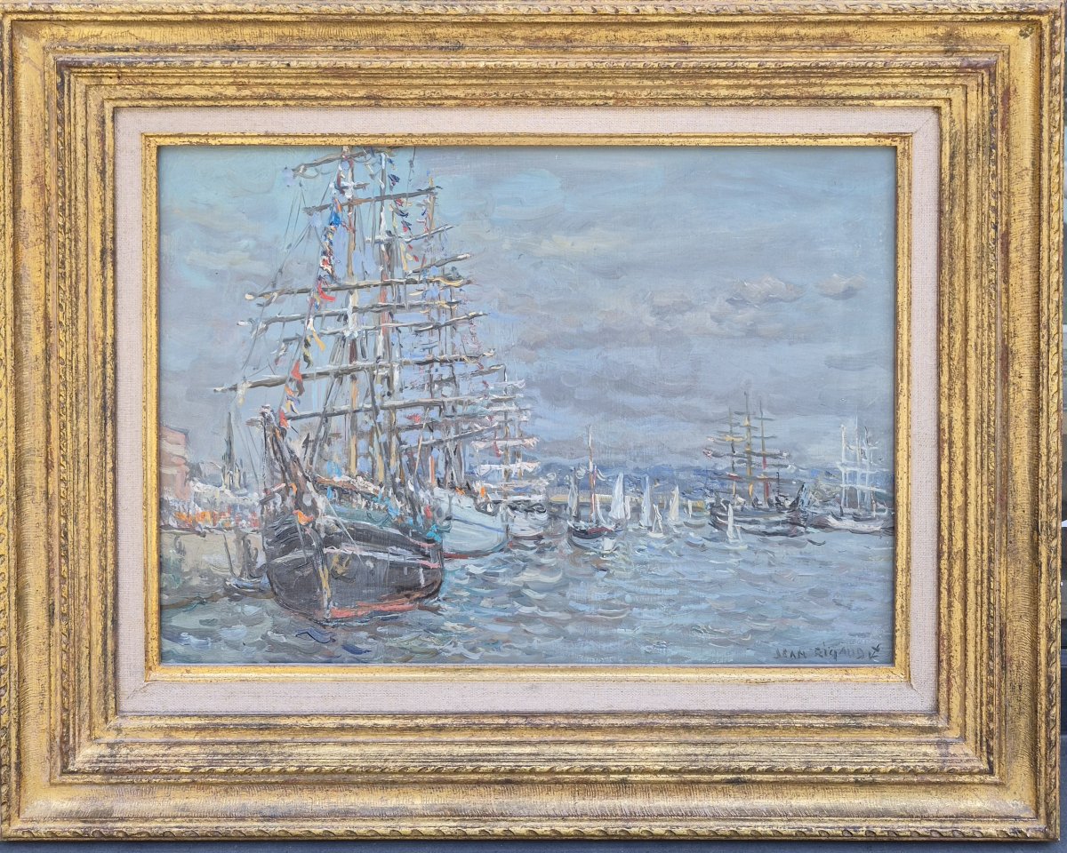 Jean Rigaud (1912-1999) - Rouen, Les 3 mâts