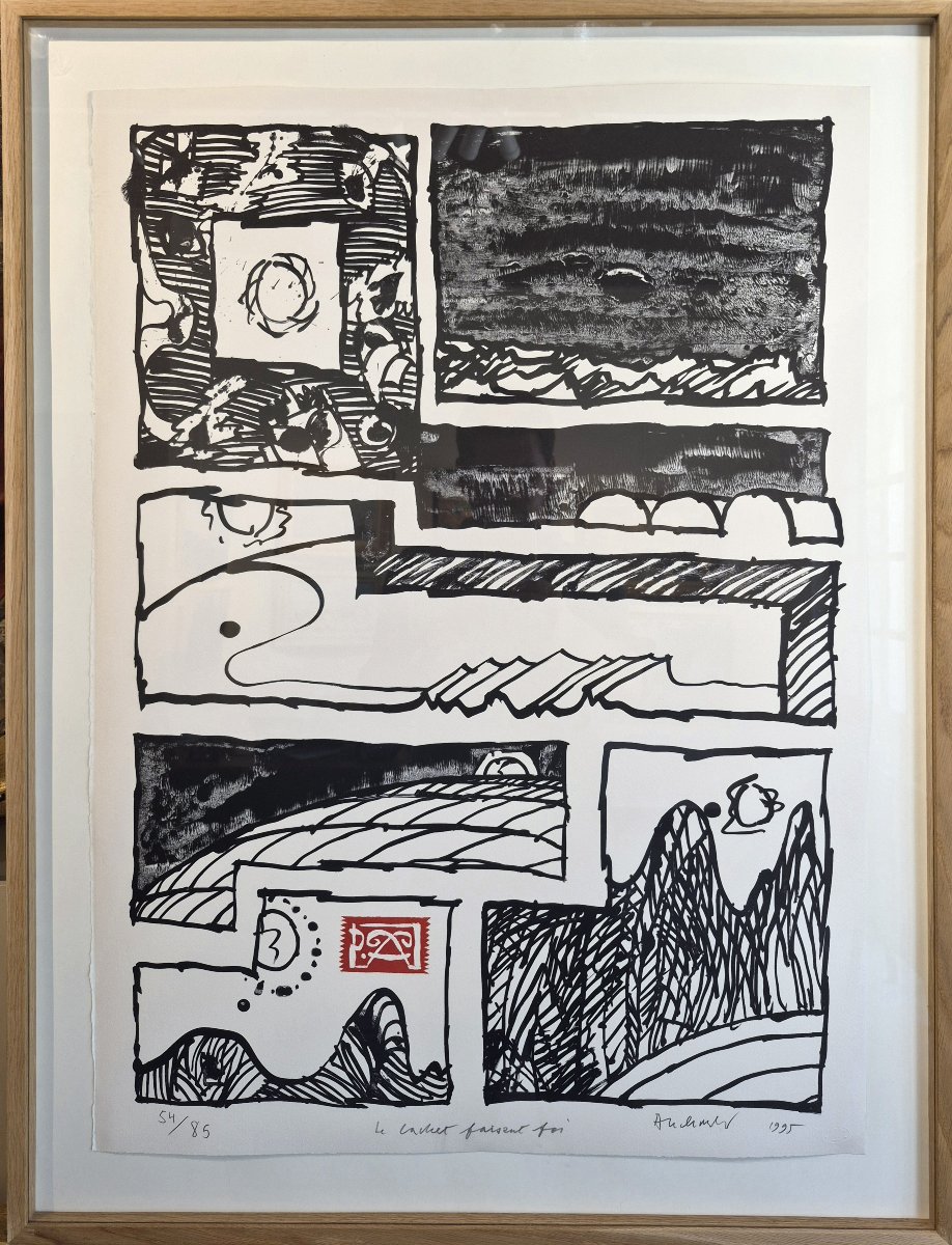 Pierre Alechinsky (né en 1927), Le cachet faisant foi, lithographie-photo-2