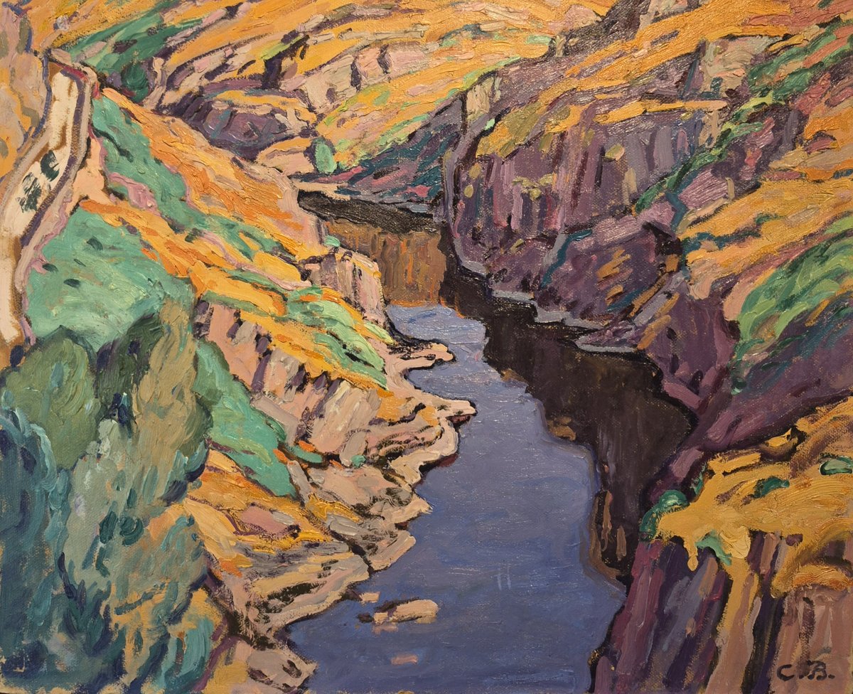 Charles Bichet (1863-1929), les gorges de la Creuse à Anzème, Fauve, Crozant-photo-3