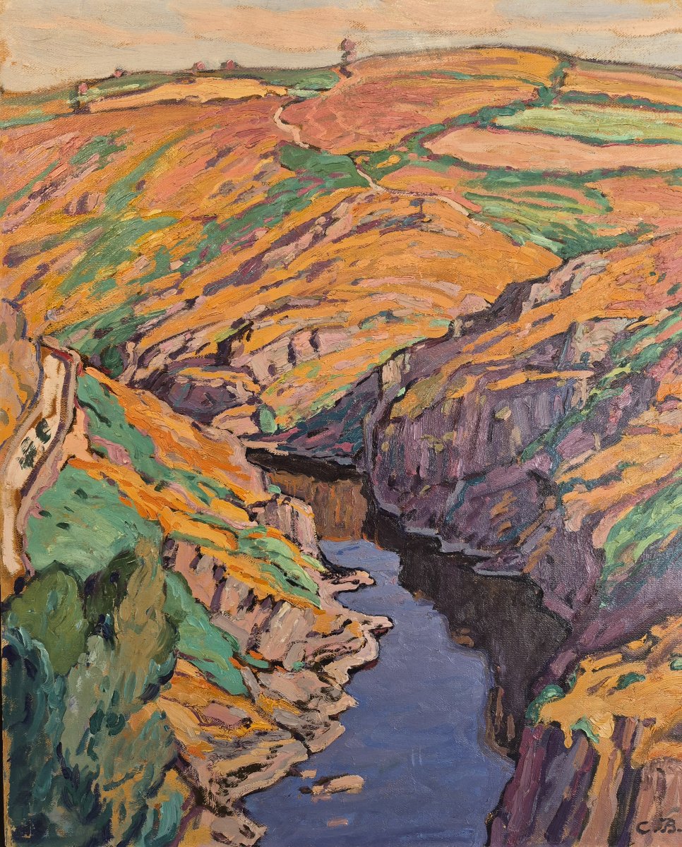Charles Bichet (1863-1929), les gorges de la Creuse à Anzème, Fauve, Crozant